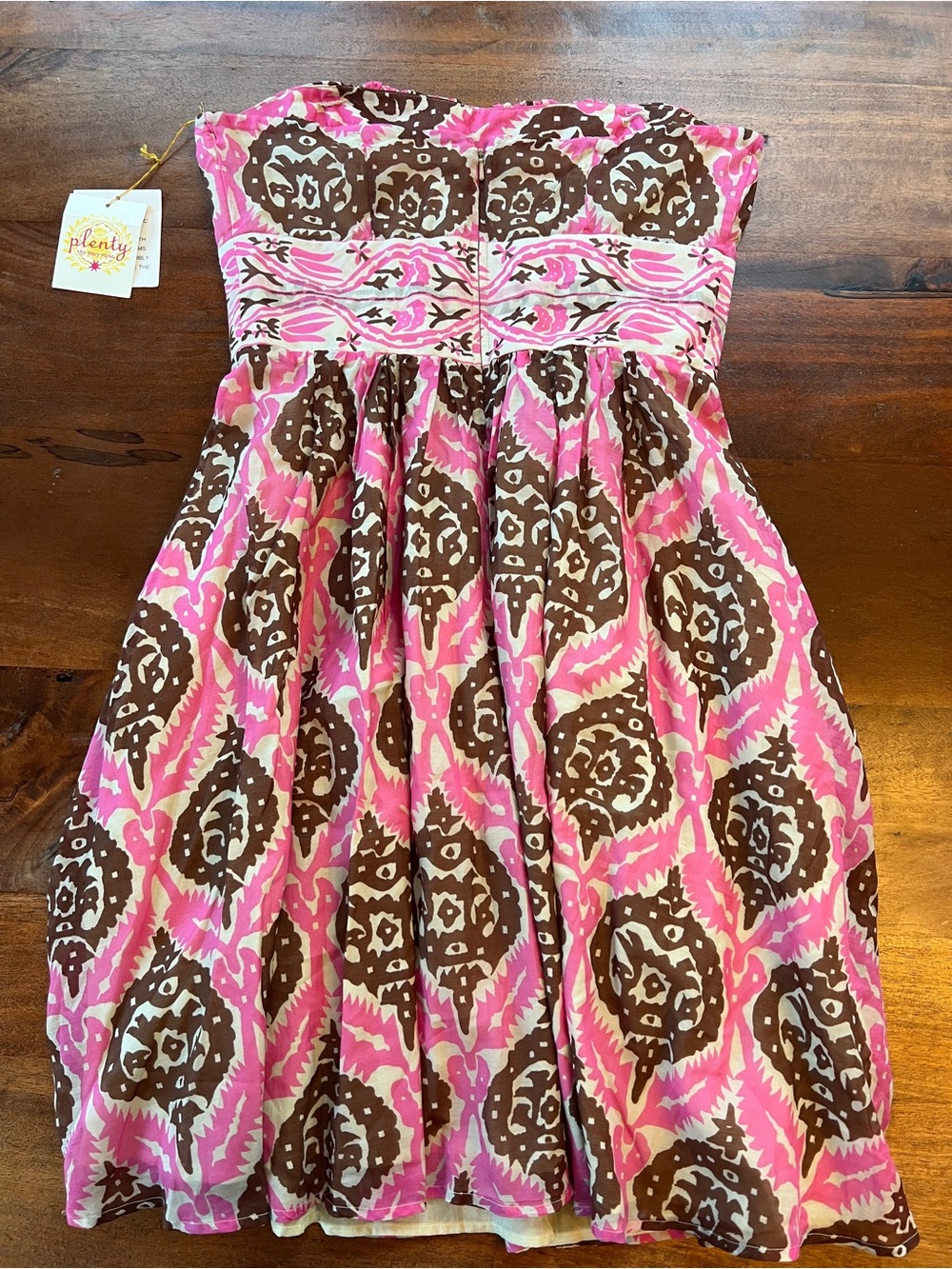 NWT Plenty by Tracy Reese Silk Strapless  Dress Sz 6 Pink - Picture 9 of 10
